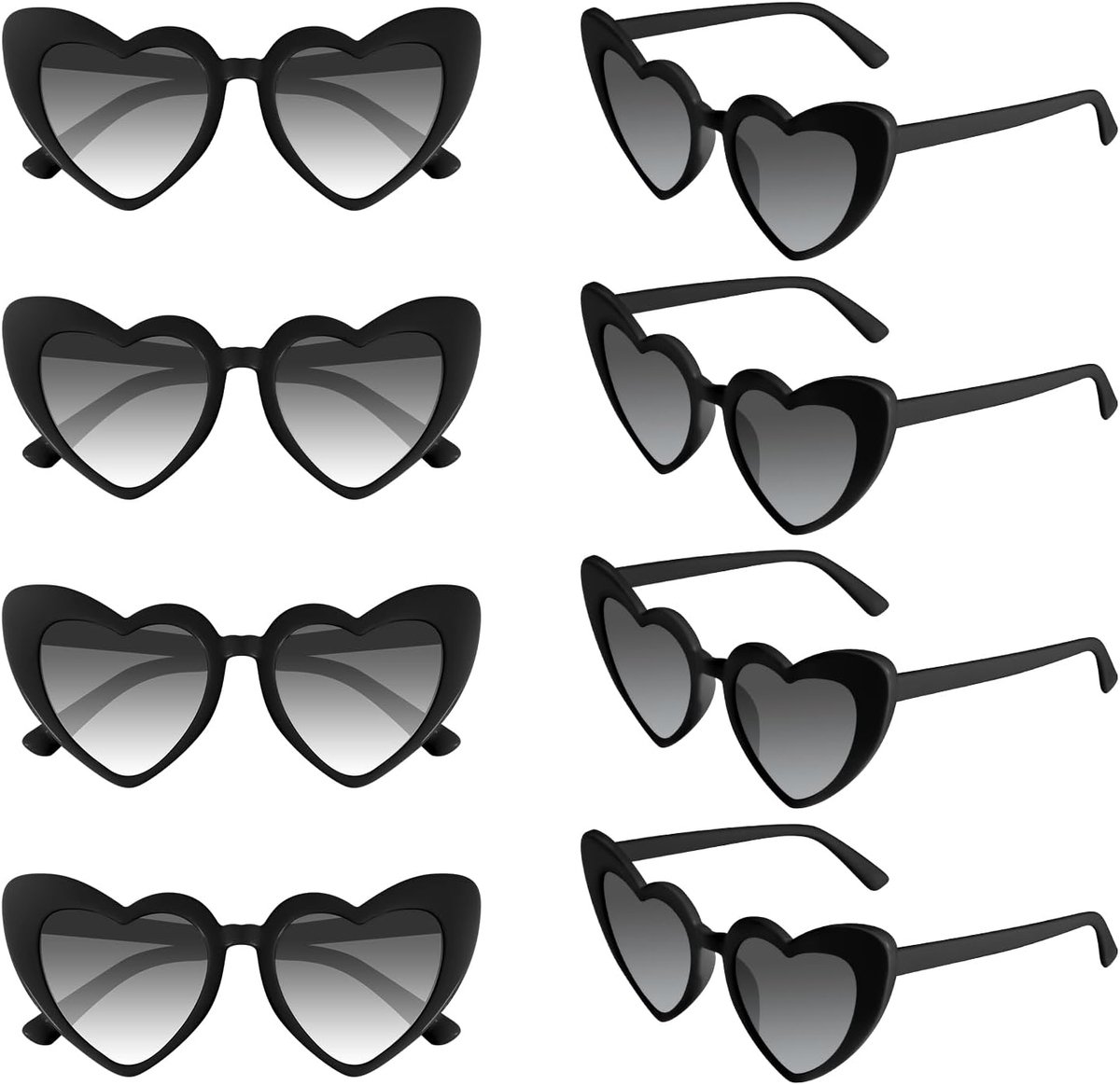 8/16 Stks Hartvormige Zonnebril Bulk Vintage Hart Bril Bachelorette Party Gunsten Voor Vrouwen Bruiloft Bruids