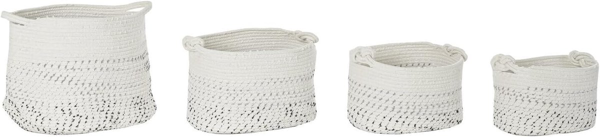 Set 4 Algodon 36X36X33 BLANCO