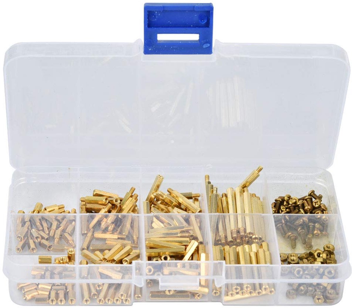 Messing Zeshoek Afstandsstuk, Boutassortiment met Afstandsschroef, 320 Stuks, voor Montage en Constructie