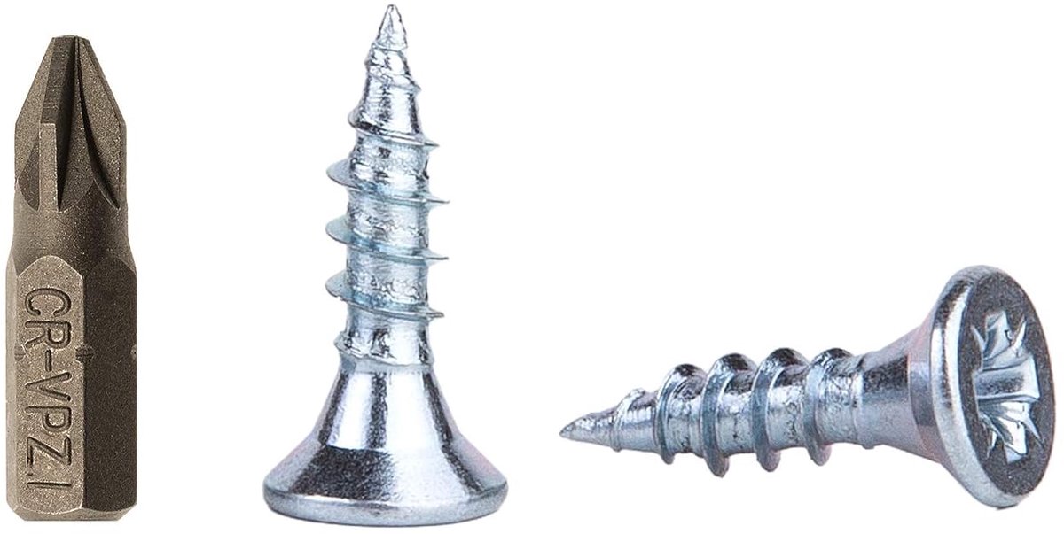 Houtschroeven 3,0 x 12 mm, Pozi-aandrijfkopschroeven, bevestigingsmiddelen, verzonken, spaanplaatschroeven (1000)