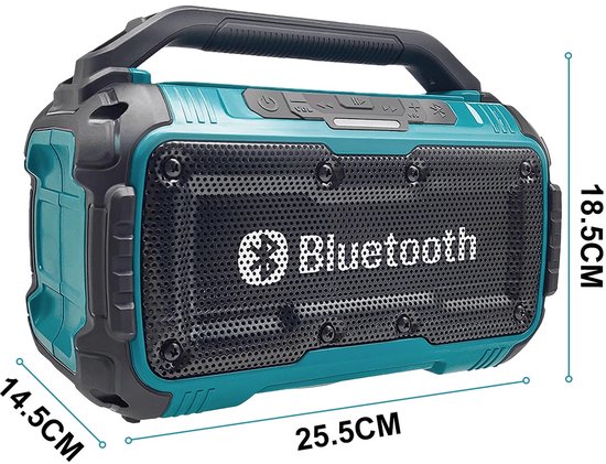 Zerova Draagbare Bluetooth Speaker - Luidspeaker - Grote speaker - Krachtig Stereogeluid - Extra Bas - Surround Sound - Lange accu — afbeelding 4