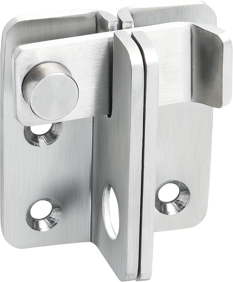 SnelShoppen - RVS Flip Latch Hasp Deurslot met Bevestigingsgat voor Hangslot - Veiligheidsslot voor Deur, Raam, Kast en Tuin - Geborsteld Afwerking -