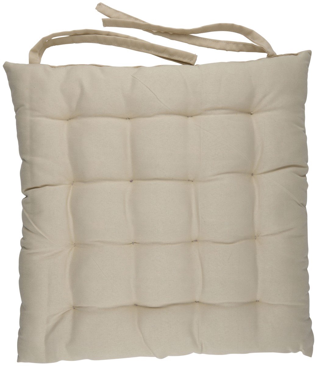 Arti Casa Tuin Stoelkussen Beige - Dik Kussen voor Optimaal Zitcomfort - Eenvoudig te Bevestigen met Bandjes - Afmeting 40x40x6cm - Stijlvol Design voor in de Tuin en op het Terras
