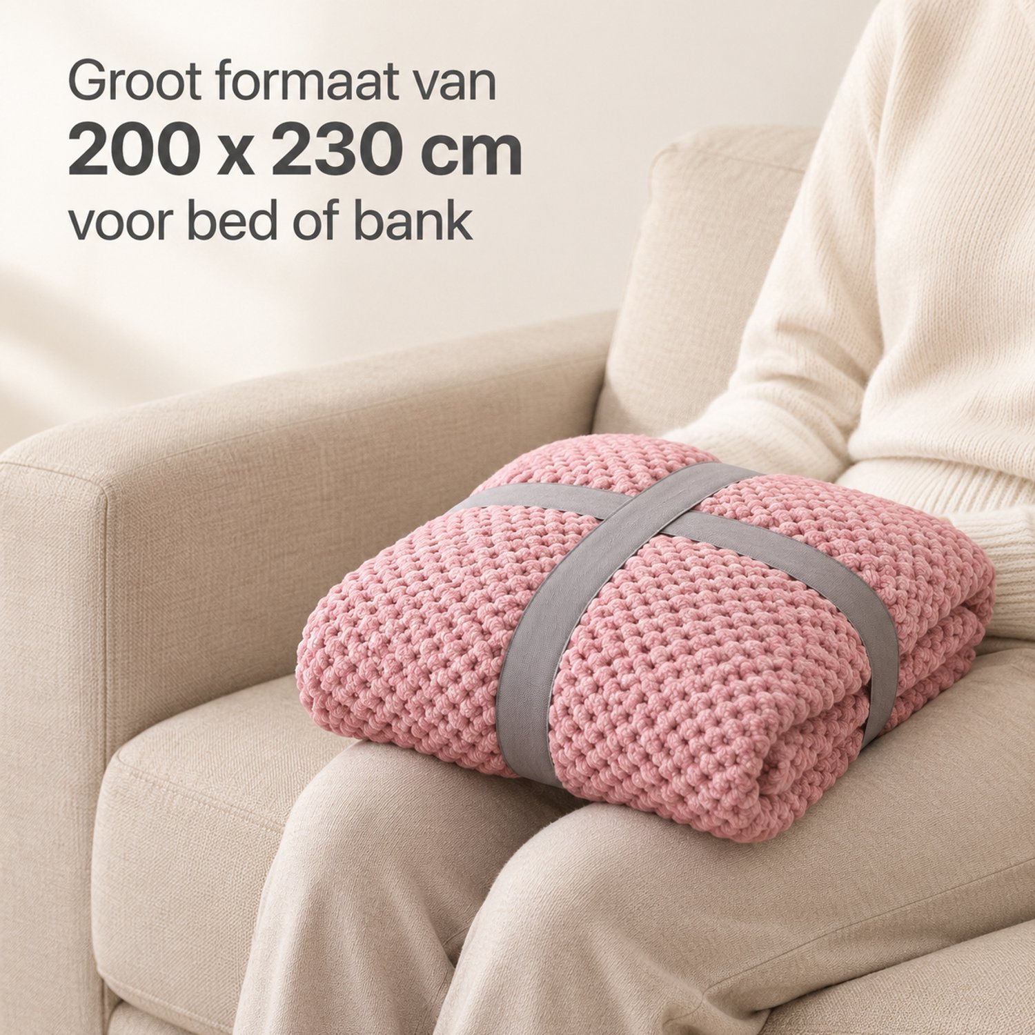 SWGOTA Flanellen deken 200 x 230 cm, oudrood polyester met wafelstructuur, lint- en kaartverpakking