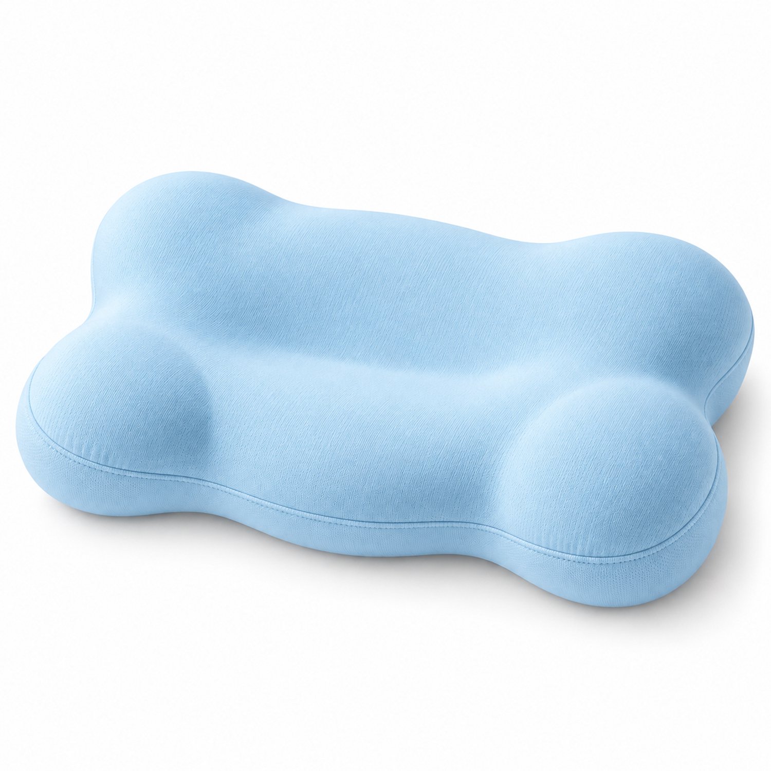 VHV Traagschuim hoofdkussen - Ergonomisch neksteun kussen - Cloud kussen - Slaapkussen - 71 x 38 x 13 cm - Geheugenschuim - Blauw