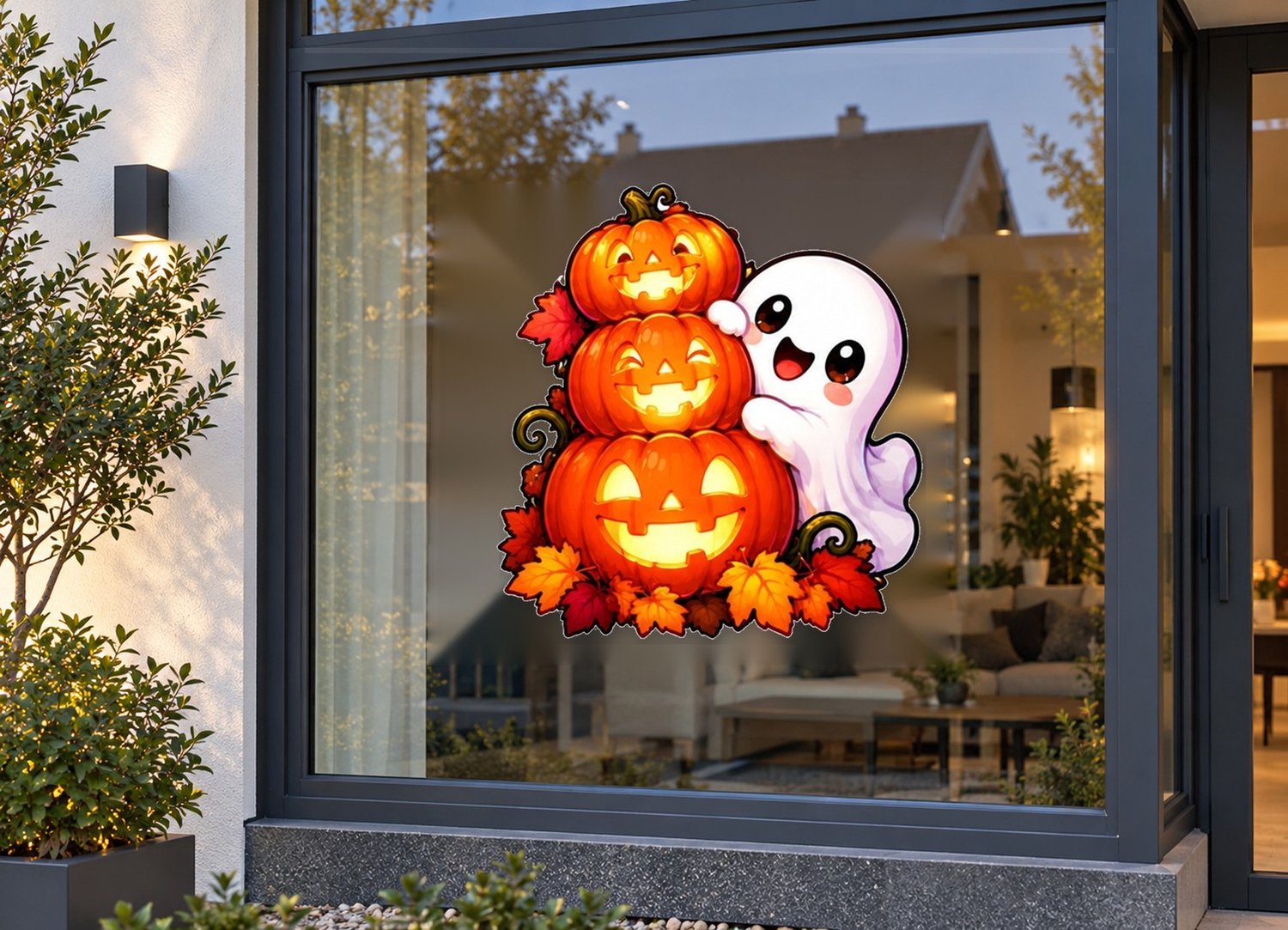 De Stickerman Halloween Raamsticker 75cm Breed Herbruikbaar Weerbestendig (KV18) Multi