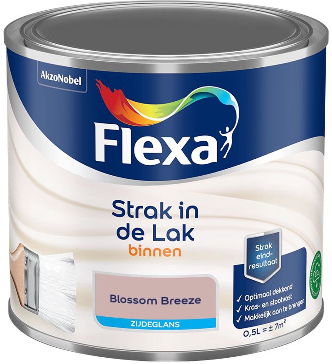 Flexa - Strak In De Lak Binnenlak Zijdeglans - Blossom Breeze - 500 Ml - Kleur Van Het Jaar 2027