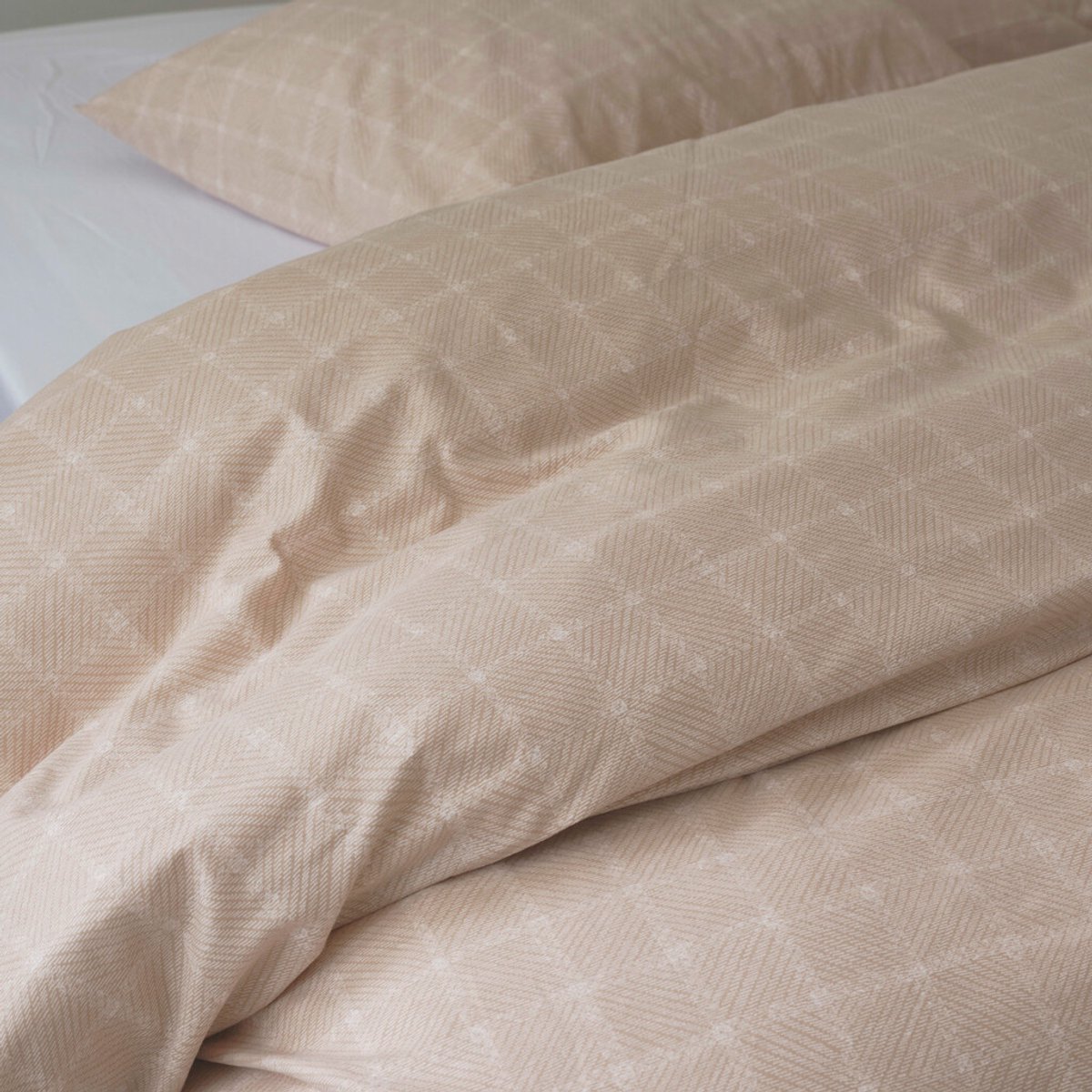 Cinderella Dekbedovertrek Carre Flanel - Naturel - 200x220