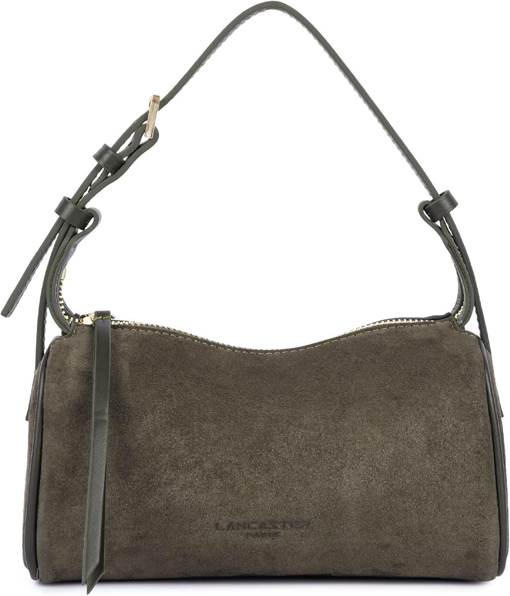Sac rectangle Zippé S Suède Kaki, Vert, Taille unique