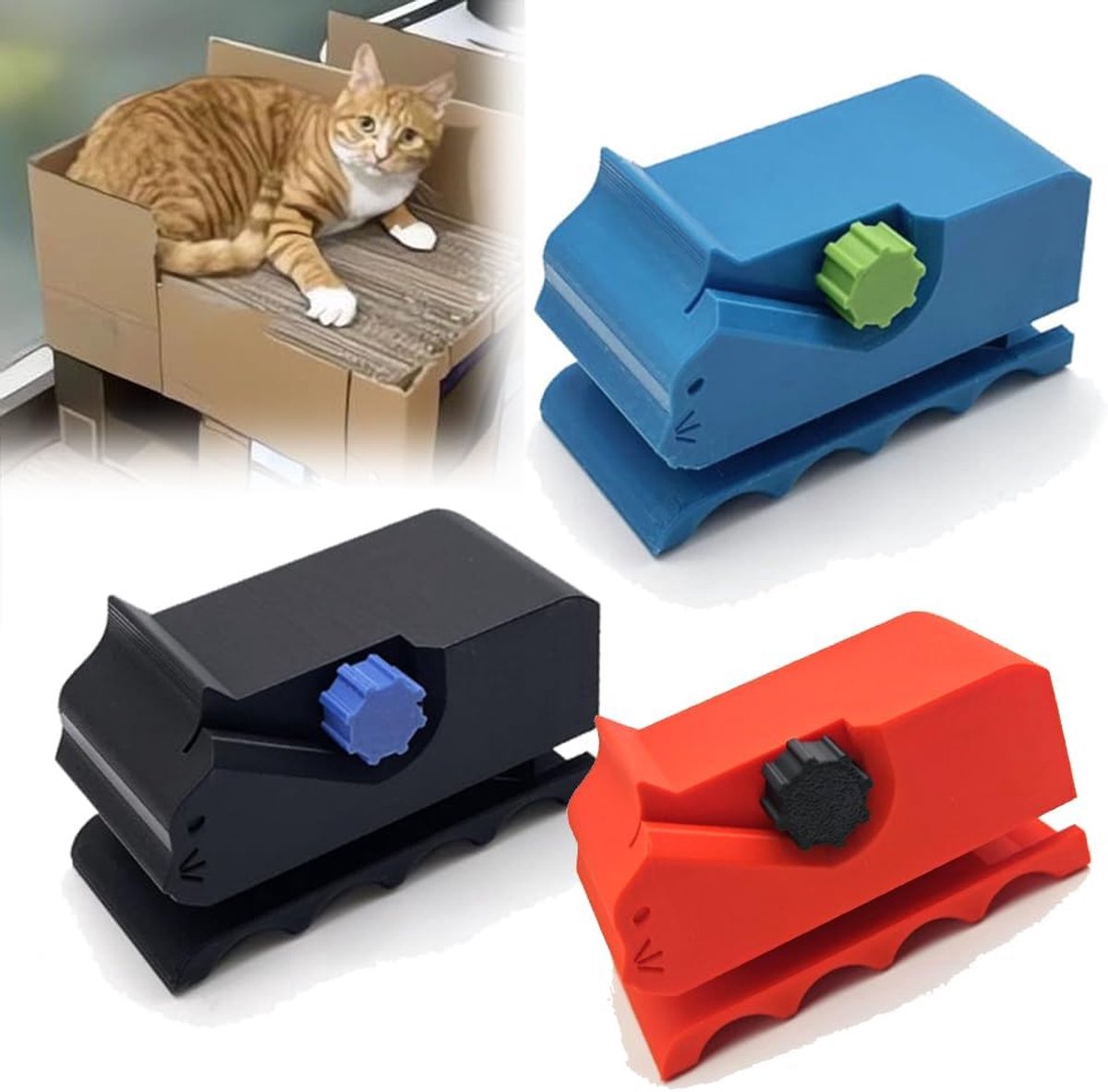 3 Stuks Kattenkrabplank Snijder Kattenkrabplank Cutter Katvormige Kartonsnijder Golfkarton Snijgereedschap DIY Kattenhuis Maker Voor Kattenkrabber Kartonbewerking