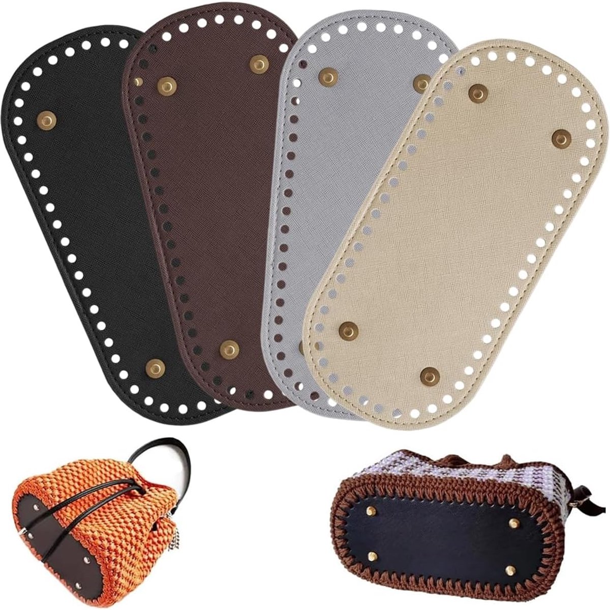Fond de Sac voor Crochet - Set van Leder - Accessoires voor Handtassen - Perfect voor DIY Creaties - ShopVlot
