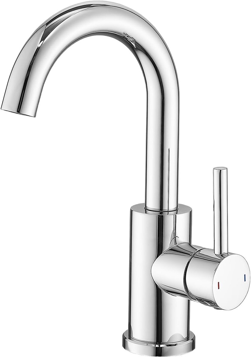 Kraan Badkamer, Badkamer Kraan / Keuken, 360° Draaibaar, Eengreepsmengkraan, Roestvrij Staal Wastafelkraan Chroom