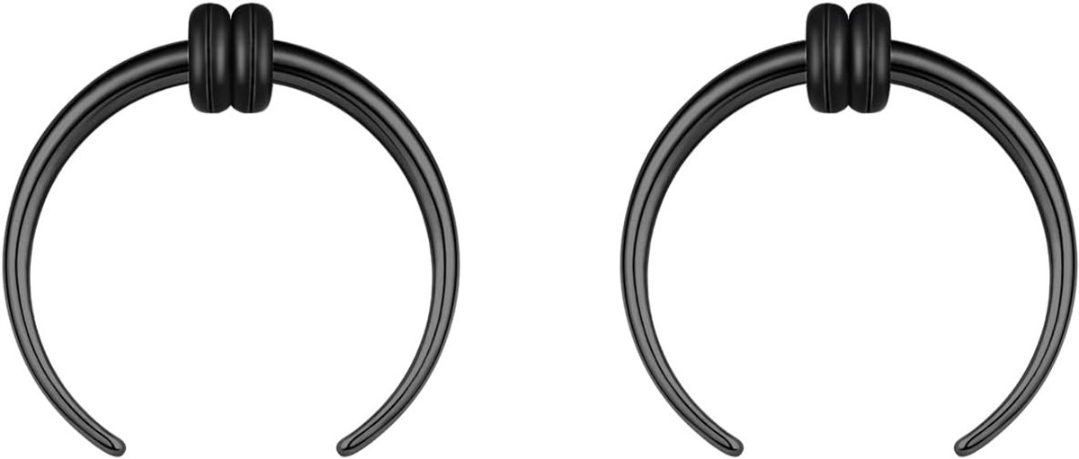 2 stuks pincher taps toelopende septumringen, 2G 4G 6G 8G 10G 14G 16G buffel hoefijzer brancard expander piercing voor stretching doorboorde neus oor meter