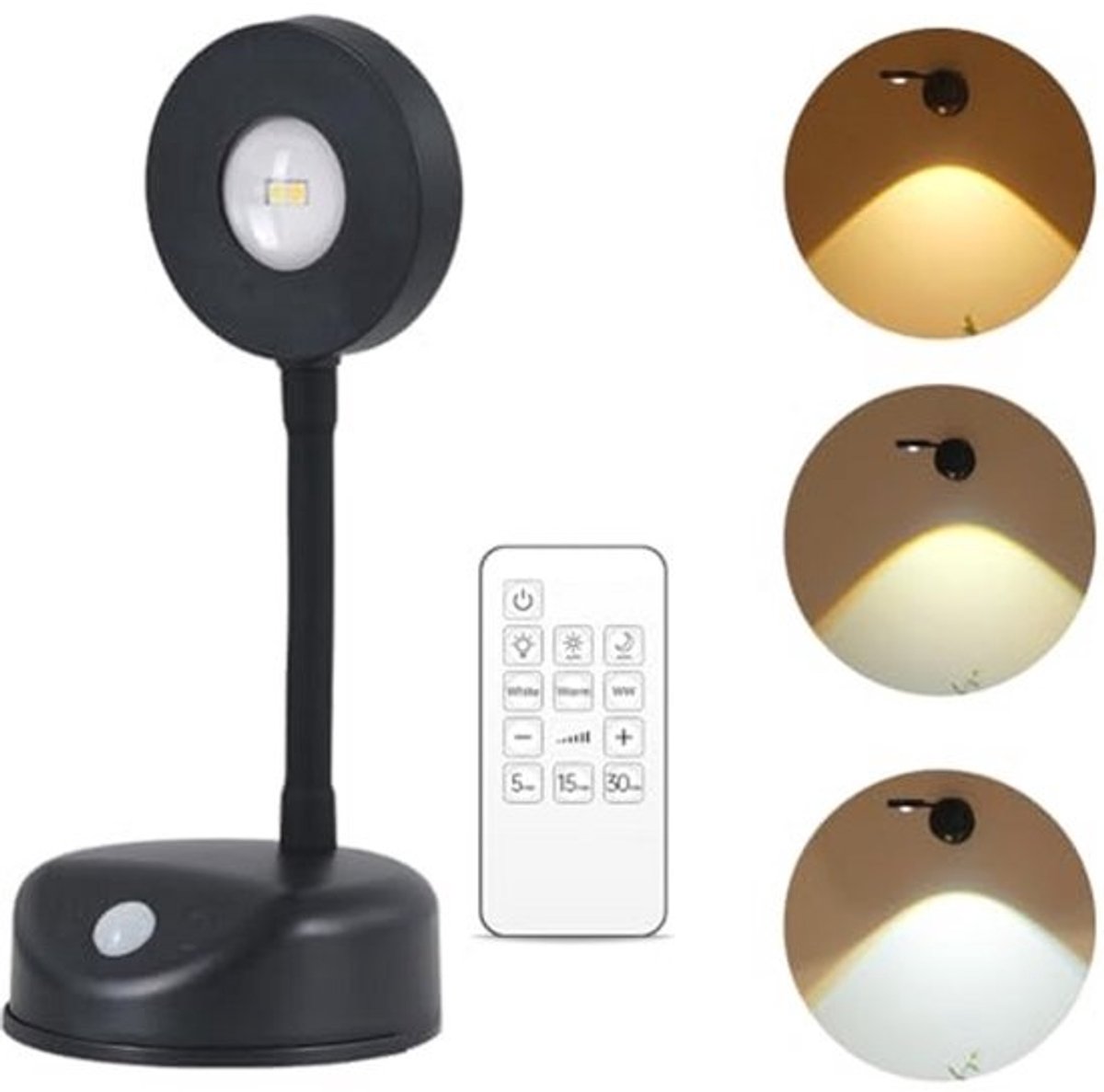 Oplaadbare wandlamp met aanraakbediening en 3 verlichtingsmodi voor woonkamer en slaapkamer