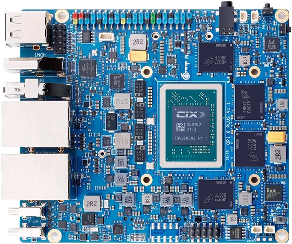 Orange Pi 6 Plus - 32GB met metalen behuizing en 100W USB-C voeding