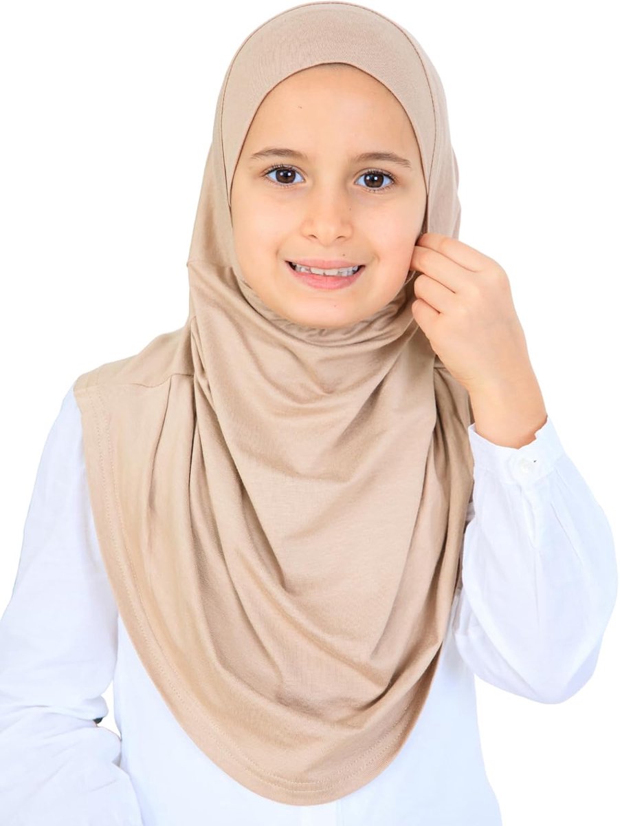Hijab Hoofddoek voor meisjes, zachte viscose eendelige hoofddoek voor kinderen, moslim hoofddoeken, islamitische kleding, Turks instant dames hoofdbedekking voor ramadan Eid gebed