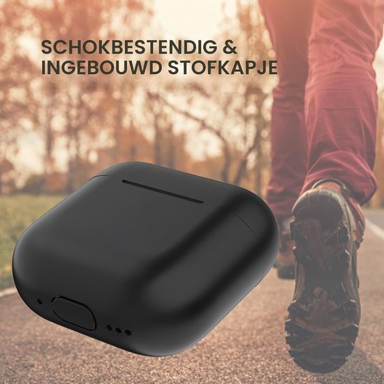 Hoes voor Airpods 4, dun beschermend Silicone Case voor AirPods 4th 2024 (USB-C) Skin Front LED zichtbaar siliconen hoesje, Zwart — afbeelding 5
