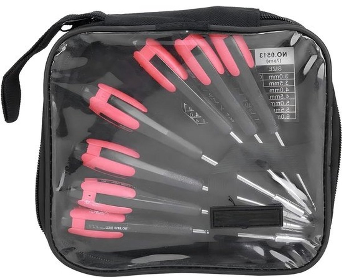 7 Stks Langwerpige Dunne Socket Schroevendraaier Set voor H3.0-6.0 - Reparatie Kit .