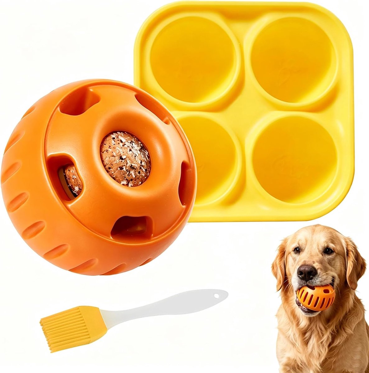 Multifunctionele huisdierbak, 31 x 14 x 5 cm, 2-in-1 hondenbak, inklapbaar, voor katten, puppy's, hamsters, konijnen, kleine dieren, oranje