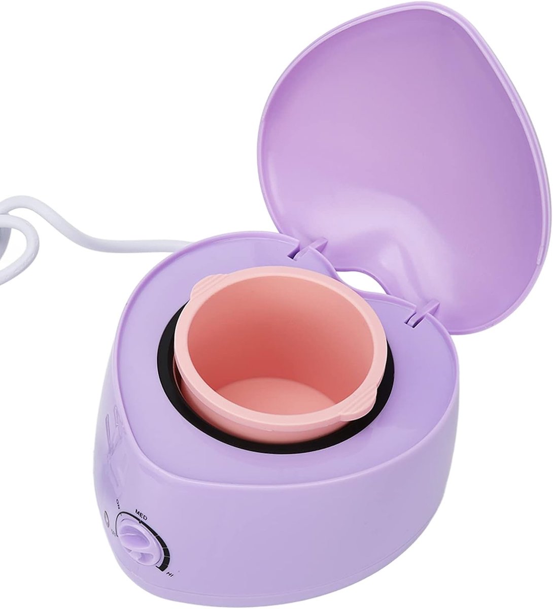 Gemakkelijk te reinigen siliconen binnenpot in hartvorm, mini-waxverwarmer voor schoonheidssalon, voor ontharing (EU-stekker 220 V)