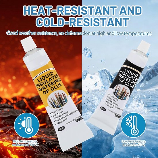 4 stuks vloeibare isolatielijm, 30 ml, zwart en wit, elektrische waterdichte gel, isolatietape, vloeibaar, sneldrogend en waterdicht, geschikt voor alle soorten kabels en elektrische — afbeelding 3