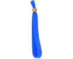 10 toegangsbanden, controlebanden, toegangsbanden, evenementenarmbanden van RPET recycling, PET, duurzaam, VIP polsband met bamboegesp (blauw 04)