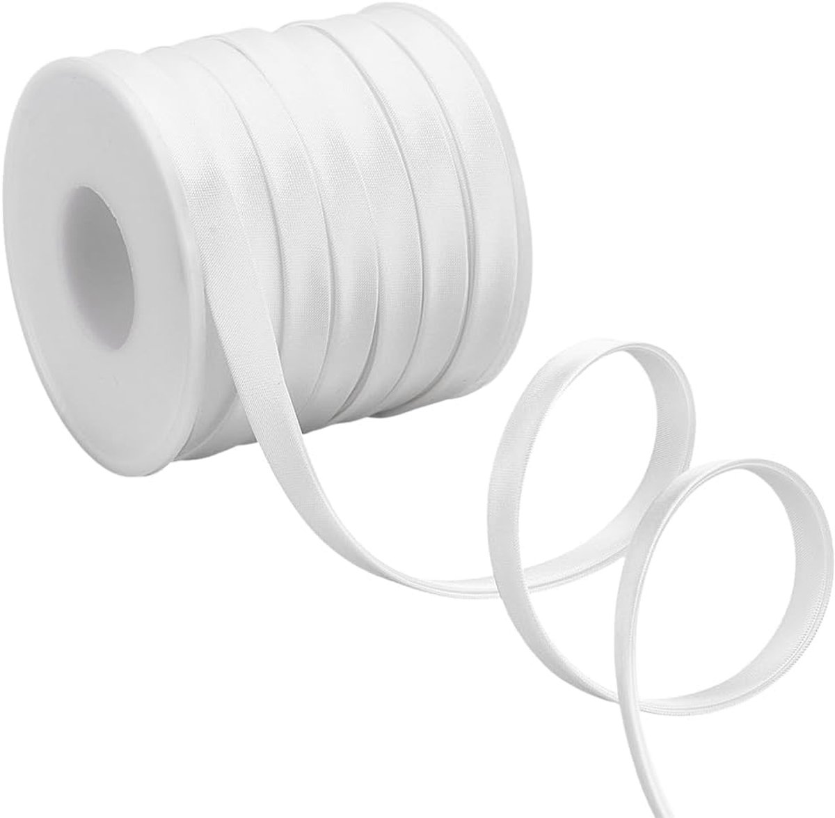 Biaisband Dubbele Vouw Biaisband 8.5mm Witte Bindband Naaien Vouwlinten Piping Bias Tape voor Naden Hemming Quilten Kledingstuk Naaien DIY Craft 20 m