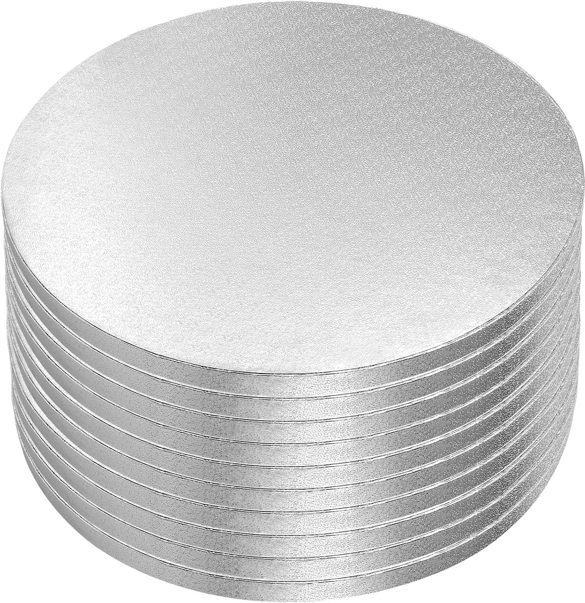 10 stuks zilveren taartbord, 25 cm rond, taartplateau, karton, taartonderlegger, ronde taartplaat, taartbodem, taartbodem voor transport en taart