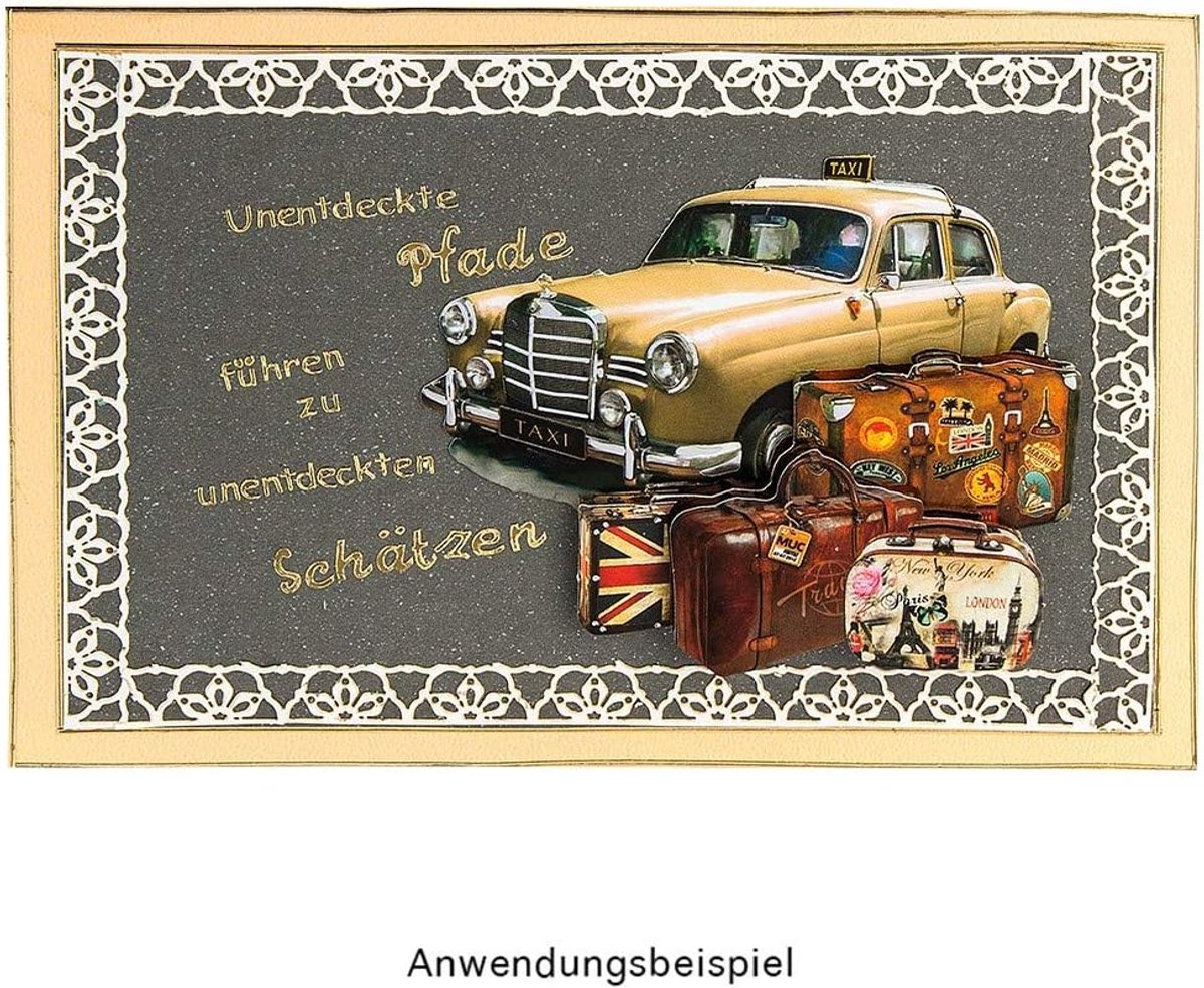 Ideeën met 3D-motieven, uitgesneden, ca. 7-10 cm, 10 stuks