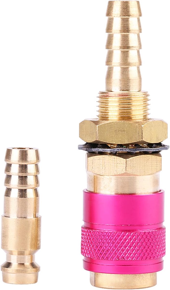 Gasadapter Snelle Connector Montage voor MIG TIG Lasser Torch (rood)
