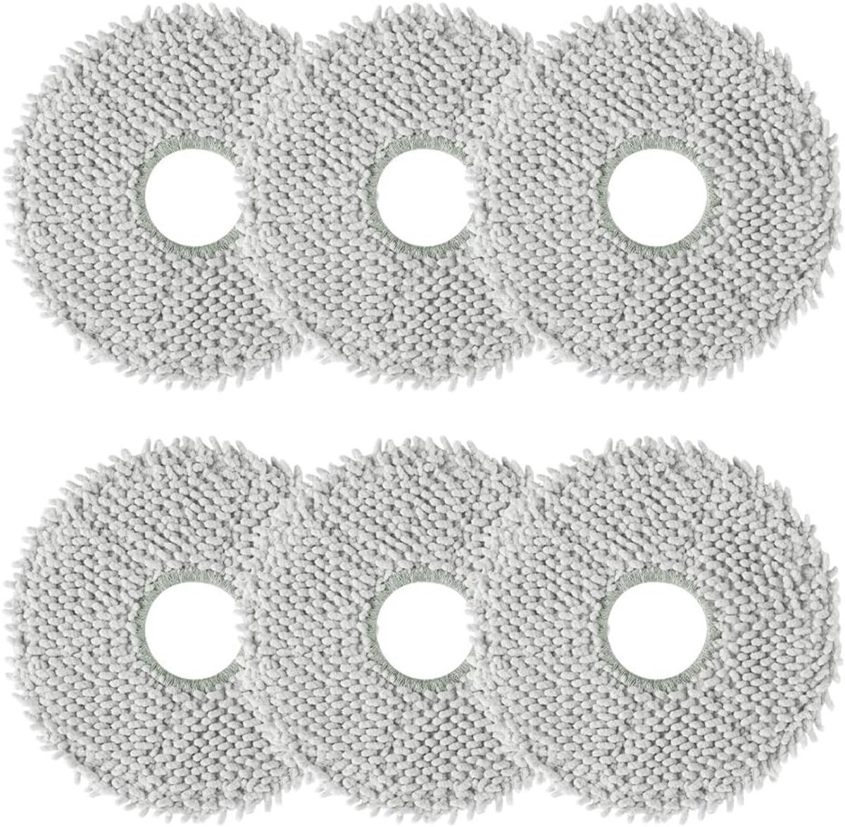 Pads compatibel met ECOVACS DEEBOT T30 Pro Omni/T30S PRO/T50/N30 PRO Omni/Xiaomi Mijia 1S, robotstofzuigers microvezel dweildoeken, herbruikbaar en wasbaar, 6-pack
