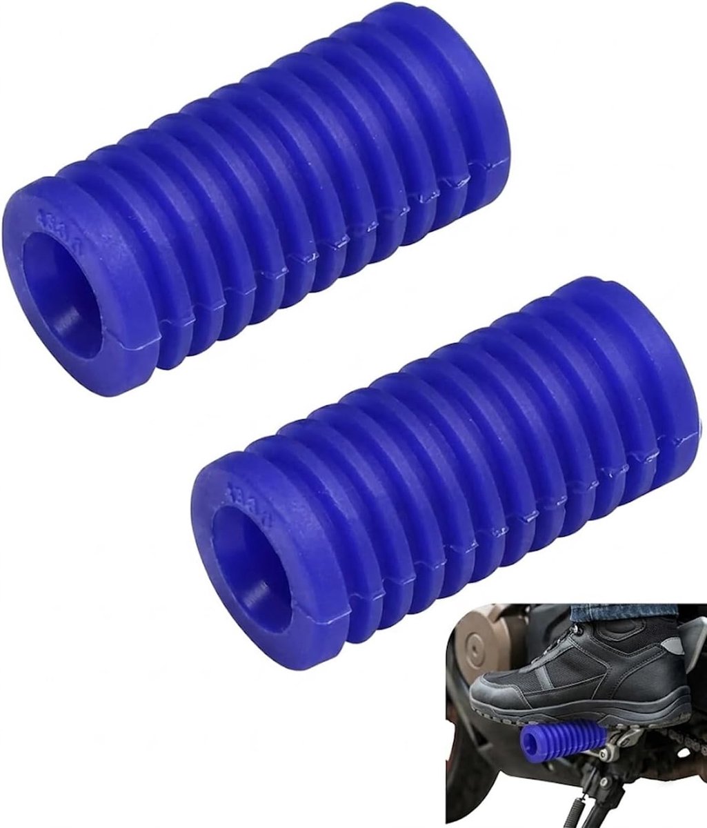 2 stuks versnellingspookafdekkingen voor motorfiets, 8 mm rubber, antislip, beschermt laarzen tegen hitte en slijtage, installatie zonder gereedschap