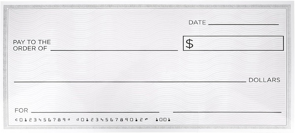 Cheques, Extra Grote Nepcheque Prijs met Tape voor Presentaties