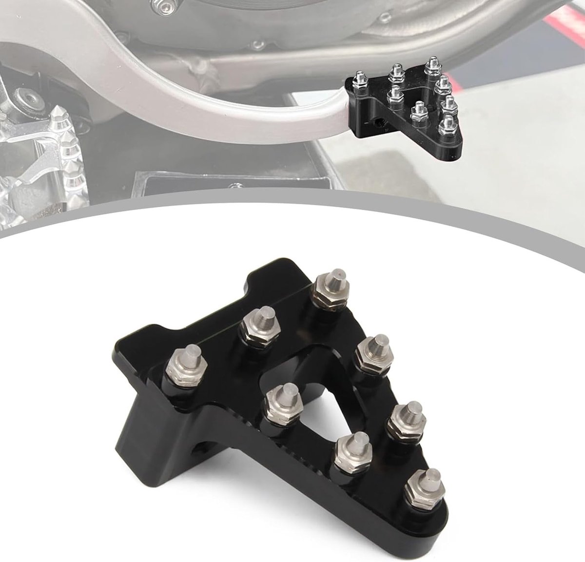 Rempedaal voor motorfiets, rempedaal van aluminium, CNC-zwart