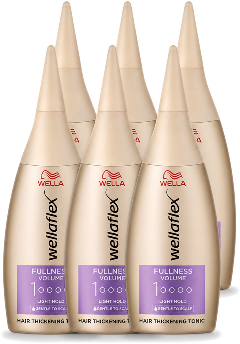 6 x Wella – Flex Fullness Volume – Haar Tonic – 100 ml - Voordeelverpakking - 6 stuks