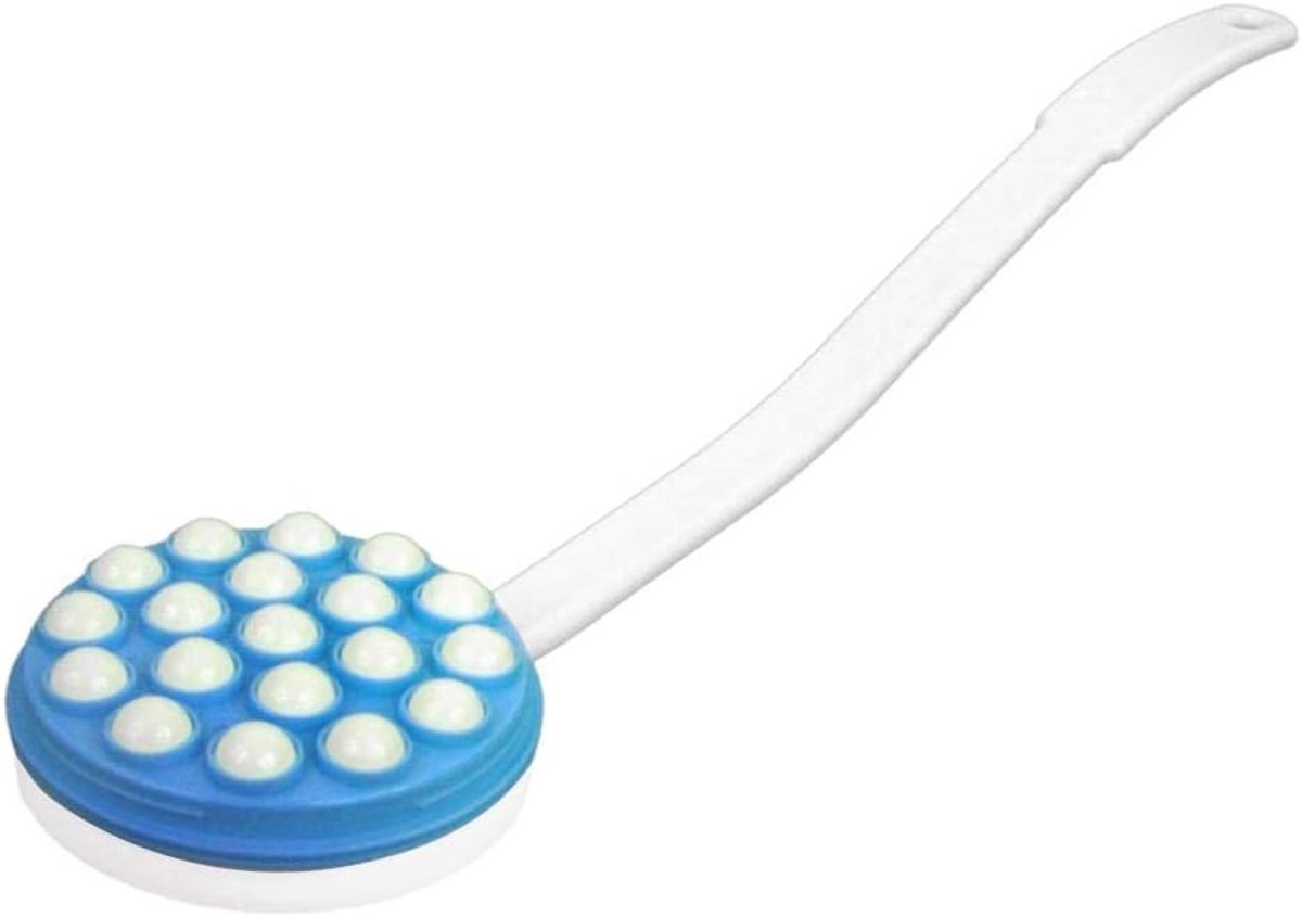 Zalati Achterbadborstel Exfoliator Massager met Zacht en Stijf Varkenshaar Lang Handvat