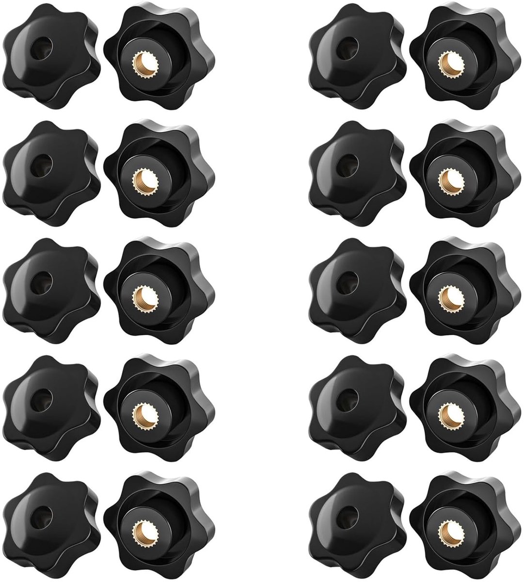 20 stuks stergreepmoer M8 klemknop stergreep kartelmoer