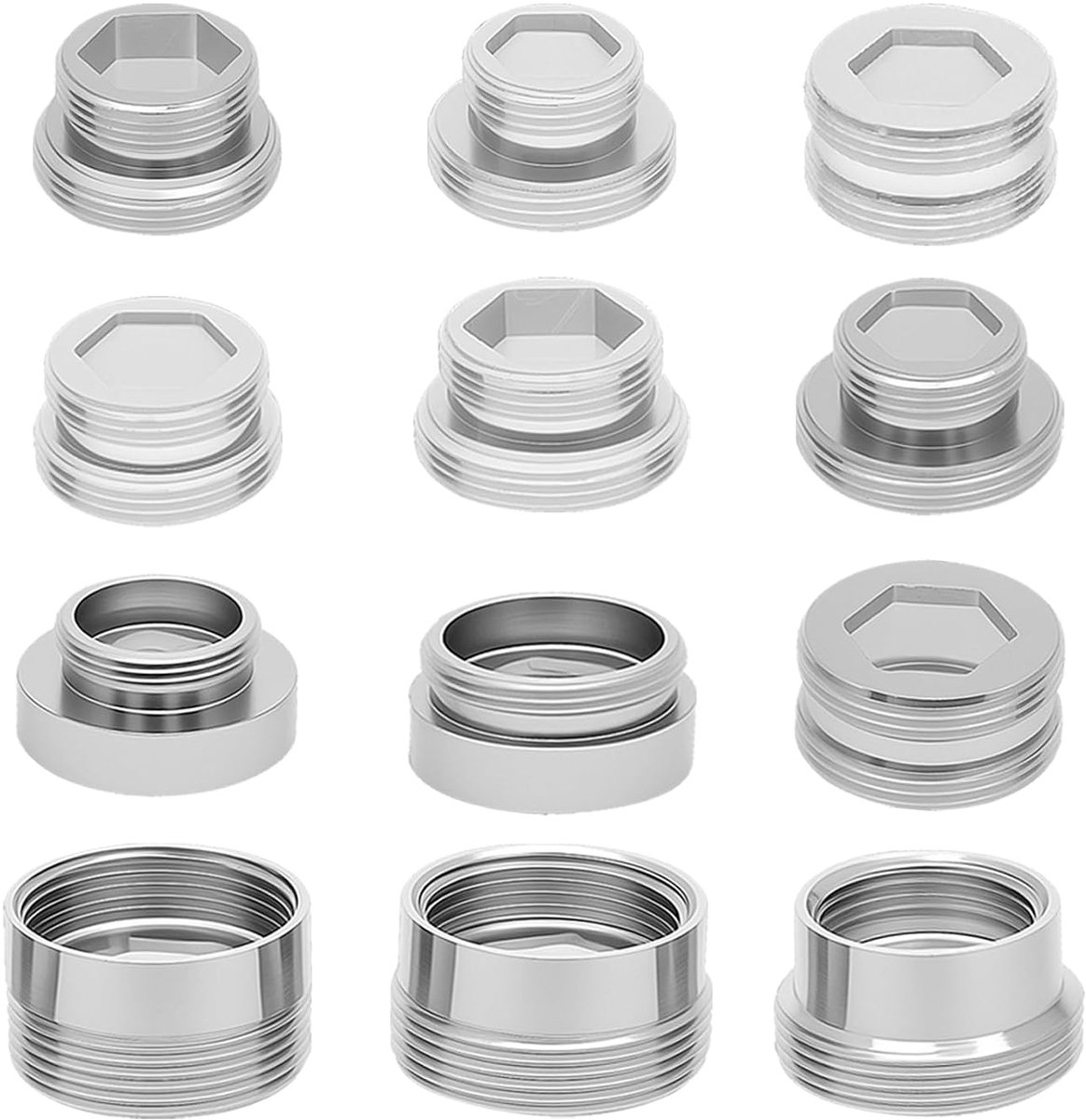 Kraanadapter met afdichtingen voor tuinslang (12 stuks)