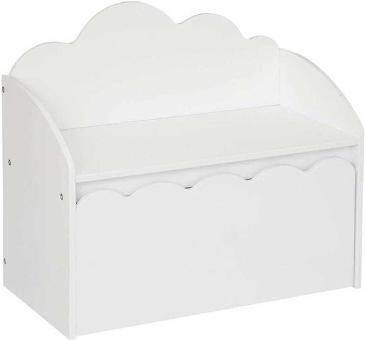 ATMOSPHERA CREATEUR D'INTERIEUR ATM-188242 Atmosphera bank en opbergdoos, hout, 60 x 30 cm, wit