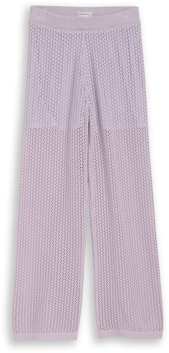 Tom Tailor - Wide Leg gebreide broek - Maat 176 - cool lilac