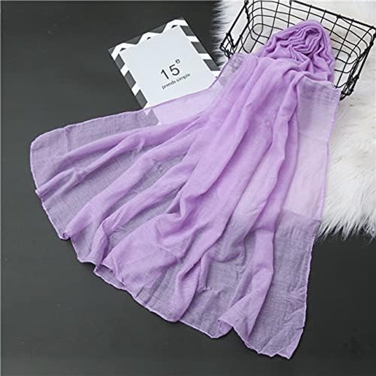 scarf Summer Plain Bubble Cotton Scarf For Women Soft Hijab Solid Pashmina Foulard Shawls Wraps Winter Scarves Stole