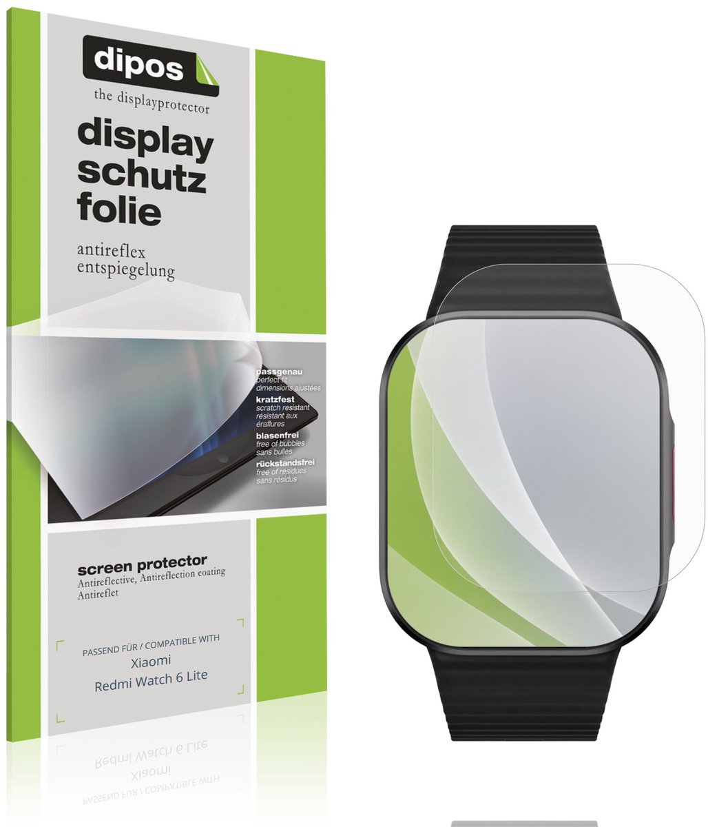 dipos – 6x Matte Beschermfolie geschikt voor Xiaomi Redmi Watch 6 Lite | Krasbestendige & antireflecterende Screenprotector Ultra-Thin