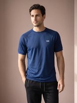 Sjeng Sports BAS - Maat: M Pelikan Ink - Tennis Shirt Mannen - Sportshirt - 87% polyester, 13% elastaan, single jersey