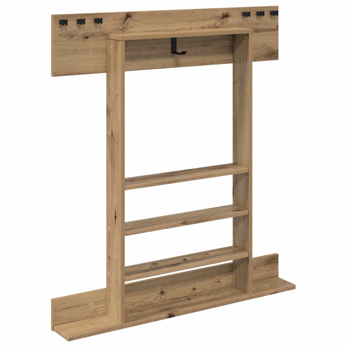 vidaXL - Biljartkeu-stand - Bewerkt - hout - 93 - x - 12 - x - 103 - cm - Artisanaal - eiken