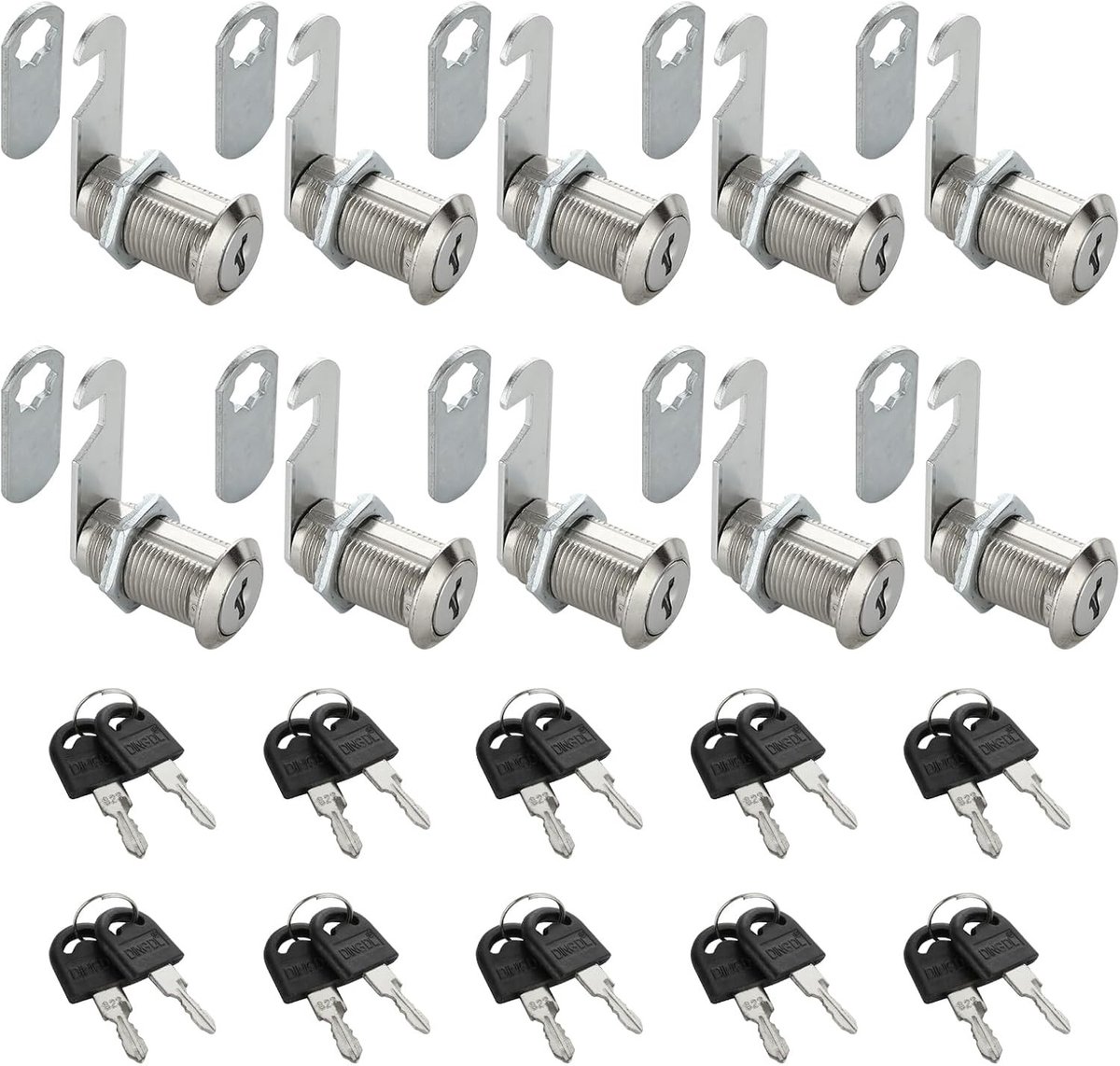 10 Stuks Mailbox Slot, Kast Slot, Kantel Slot en Meubel Slot 30mm voor Veiligheid en Bescherming