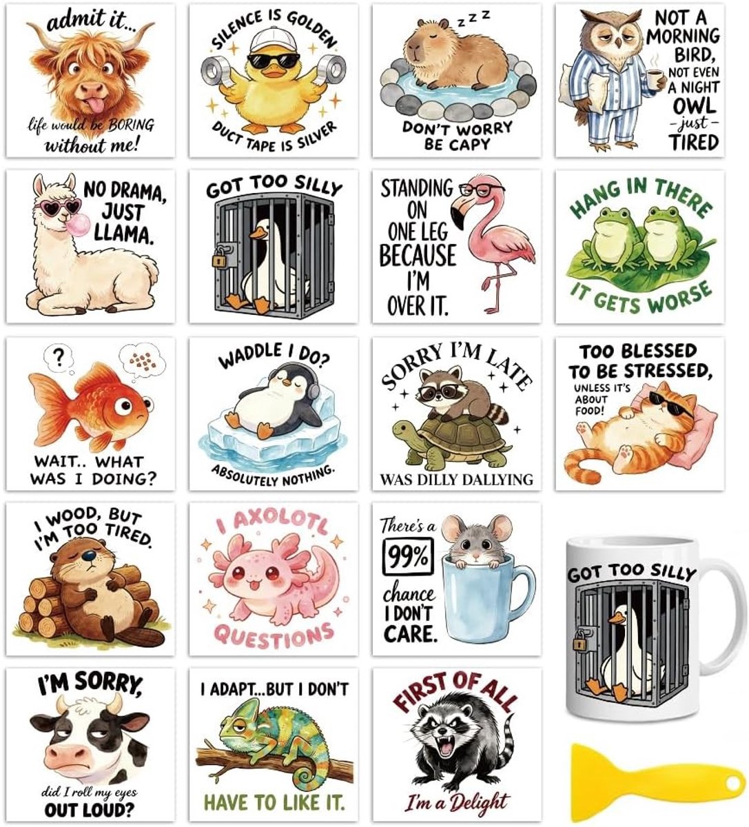Grappige Dieren Citaten Voor Creatieve Projecten, Transferstickers Voor Knutselen