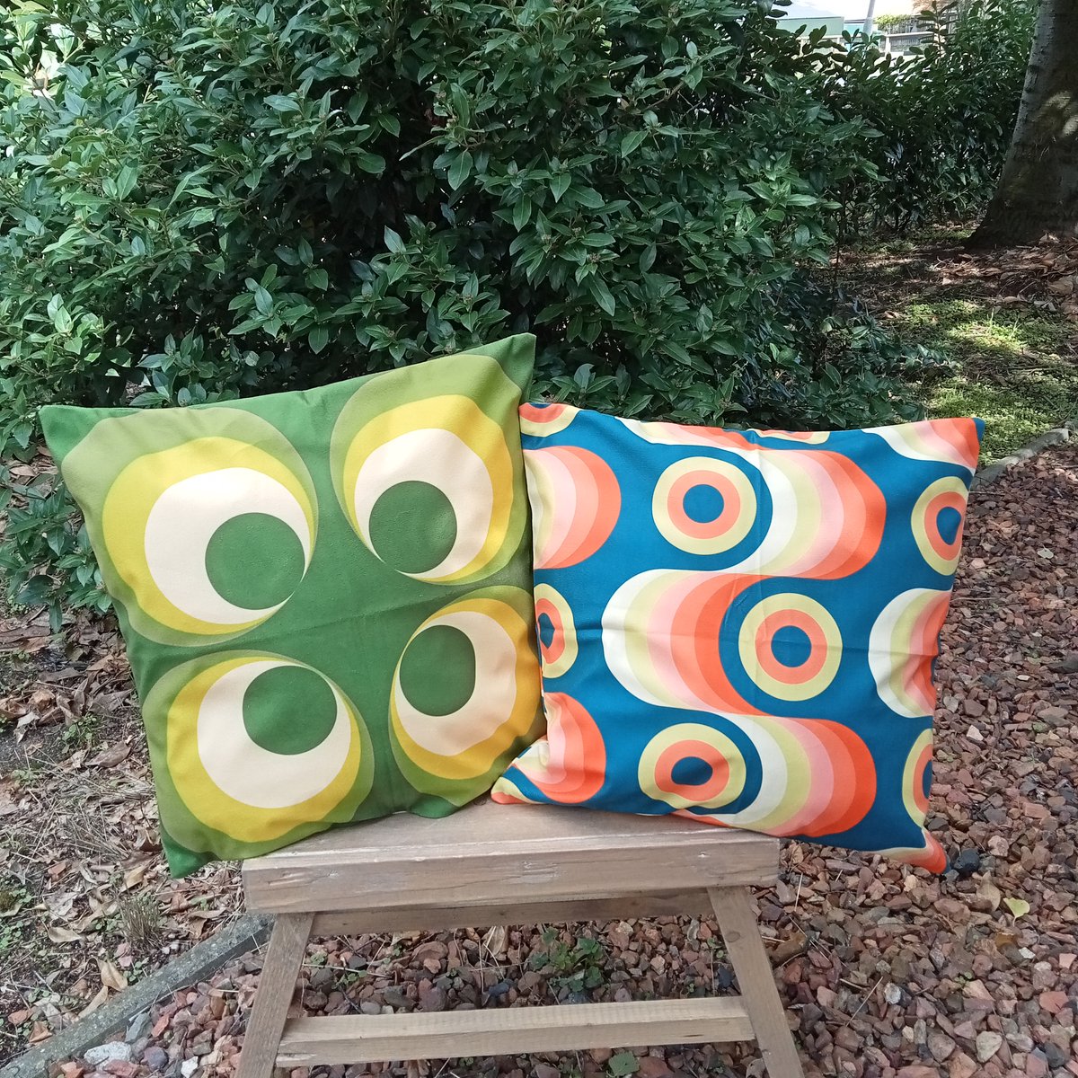 Kussenhoezen Retro Groovy kussenhoes set van 2 - Formaat 45 x 45 cm - Exclusief binnenkussen