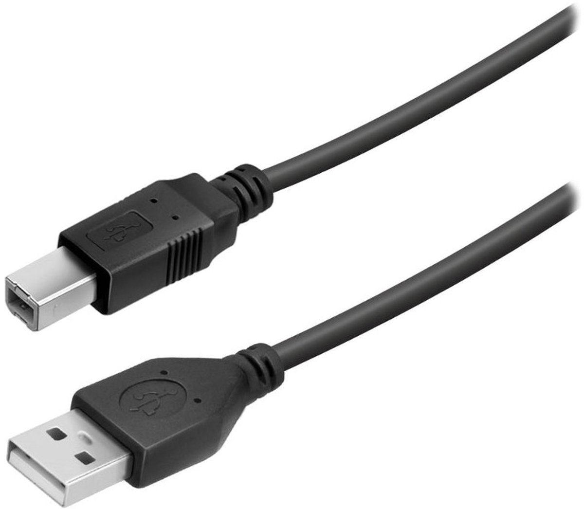 Vivanco VNITUSBAB50MMK USB-kabel USB 2.0 5 m USB A USB B Zwart