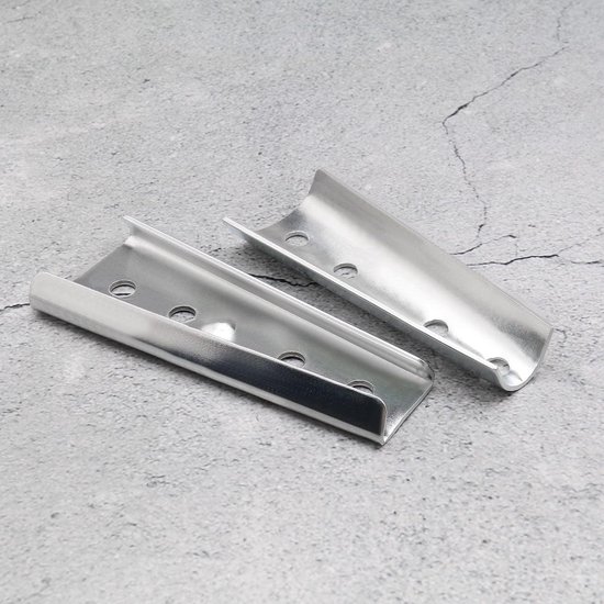4 paar hoofdeindepaneel muurbevestigingsbeugels Heavy Duty in elkaar grijpende hangers meubelconnector metalen sectionele bank in elkaar grijpende connector voor slaapbank — afbeelding 5