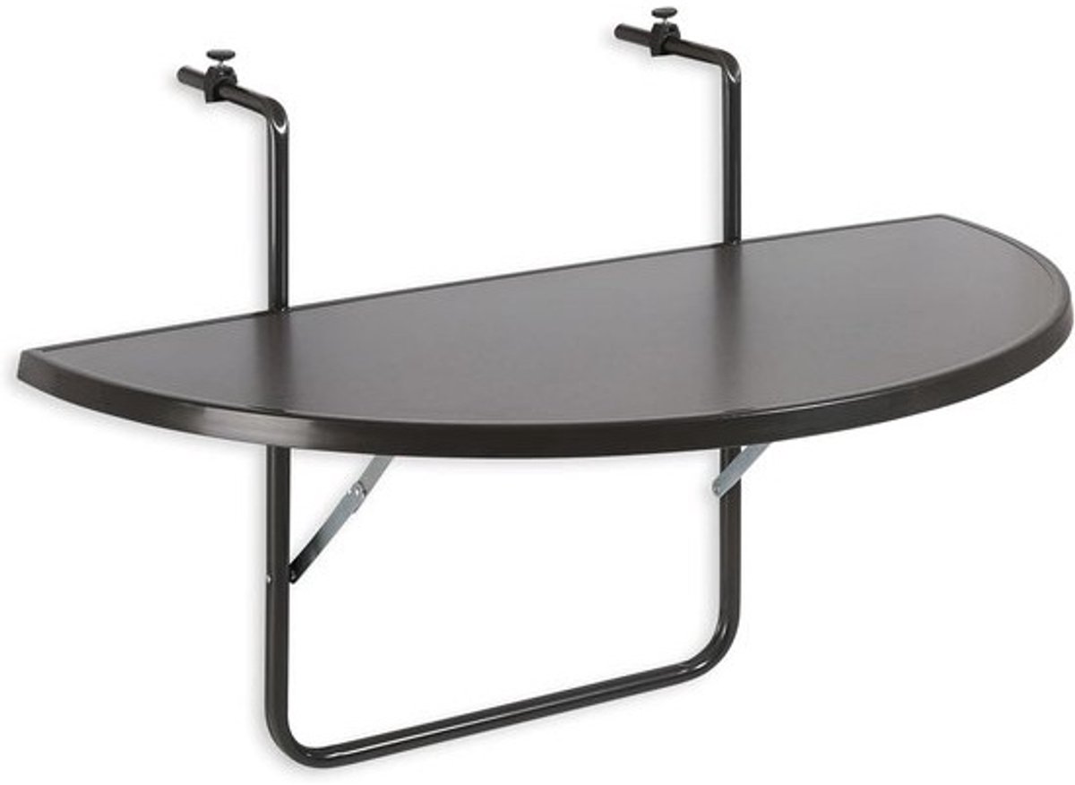 Balkon hangtafel halfrond 100 x 50 cm - antraciet